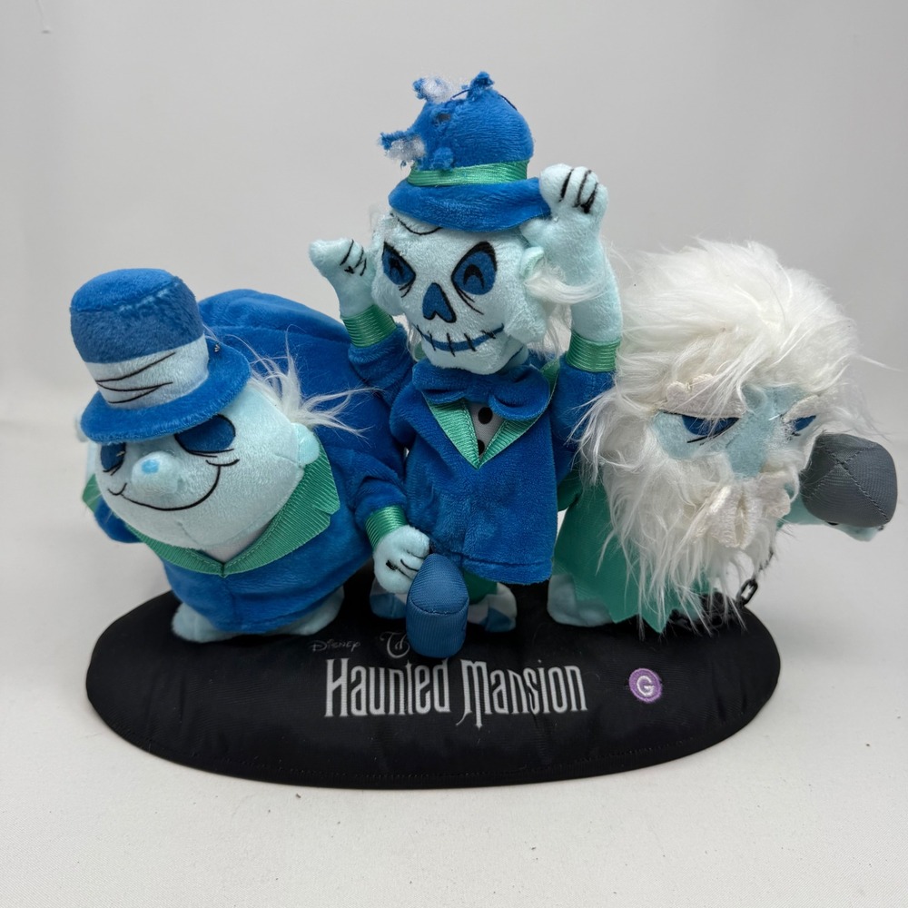 Disney Haunted Mansion‎ Hitchhiking Ghosts Plush Gemmy Phineas Ezra Gus Blue